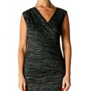 Black Textured Sheath Dress